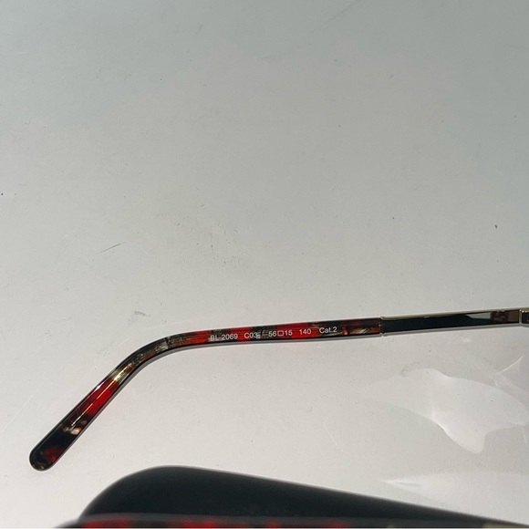 Balmain 56mm Modified Cat Eye Sunglasses In Red & Brown Red- Comes W/ Case NWT - Picture 9 of 15